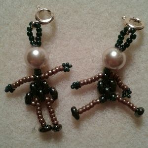 May birthstone beaded boy and girl charm or earrings!  PRICE IS FIRM